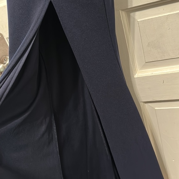 LULU’S Women’s Navy Blue Spaghetti Strap Long Gown Size Extra Small - Picture 6 of 8